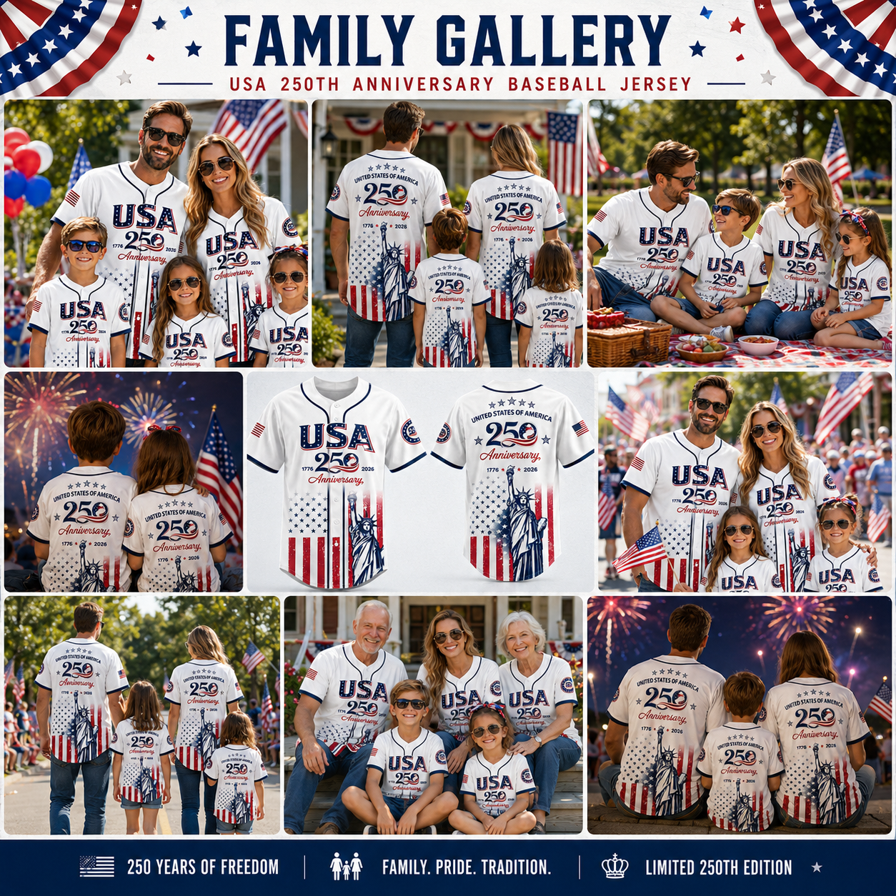 Flowzen™ USA 250th Anniversary Baseball Jersey